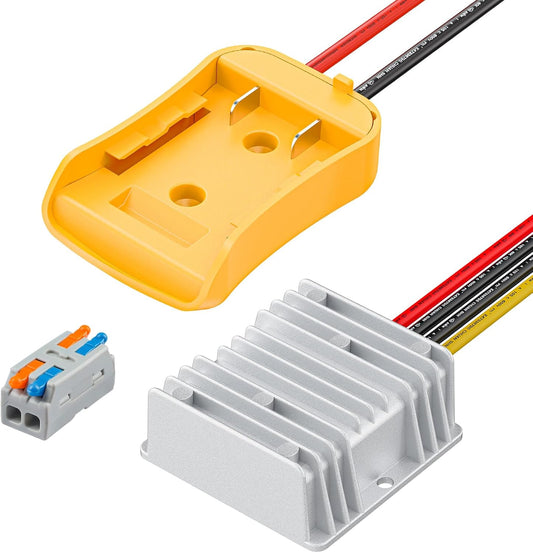 20V to 12V Step-Down Converter for Dewalt Battery, DC Power Adapter
