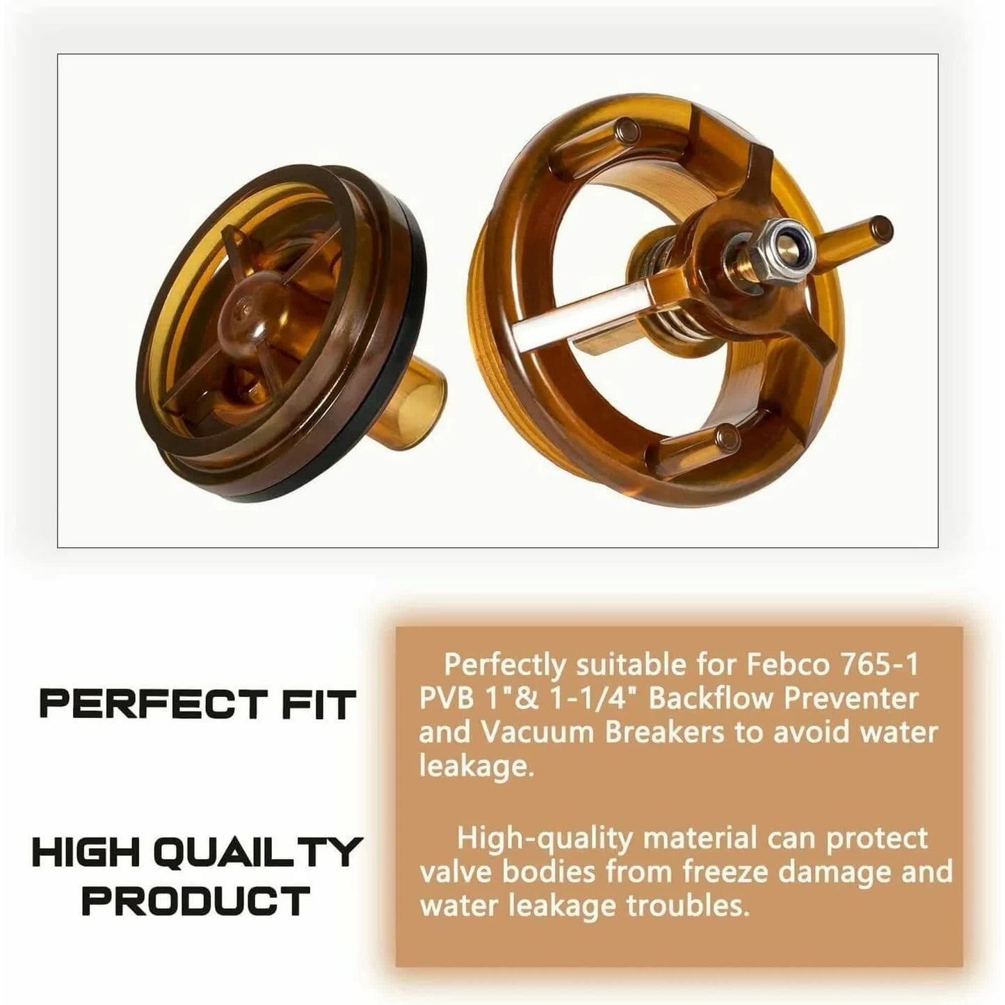 Bonnet and Poppet Repair Kit Fit for FEBCO 765-1 Inch & 1-1/4 Inch Febco