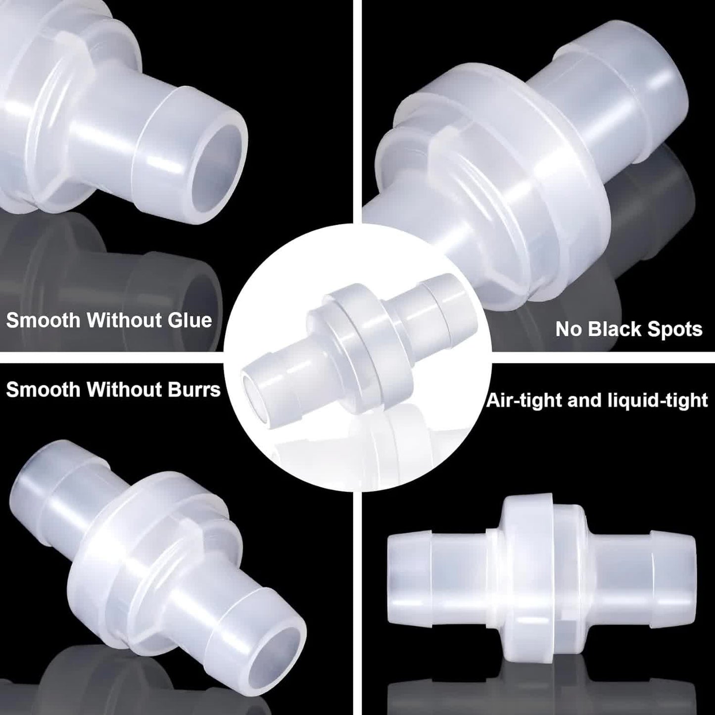 6 Pack One Way Check Valves, 1/2" (12mm) Hose Barb Non Return