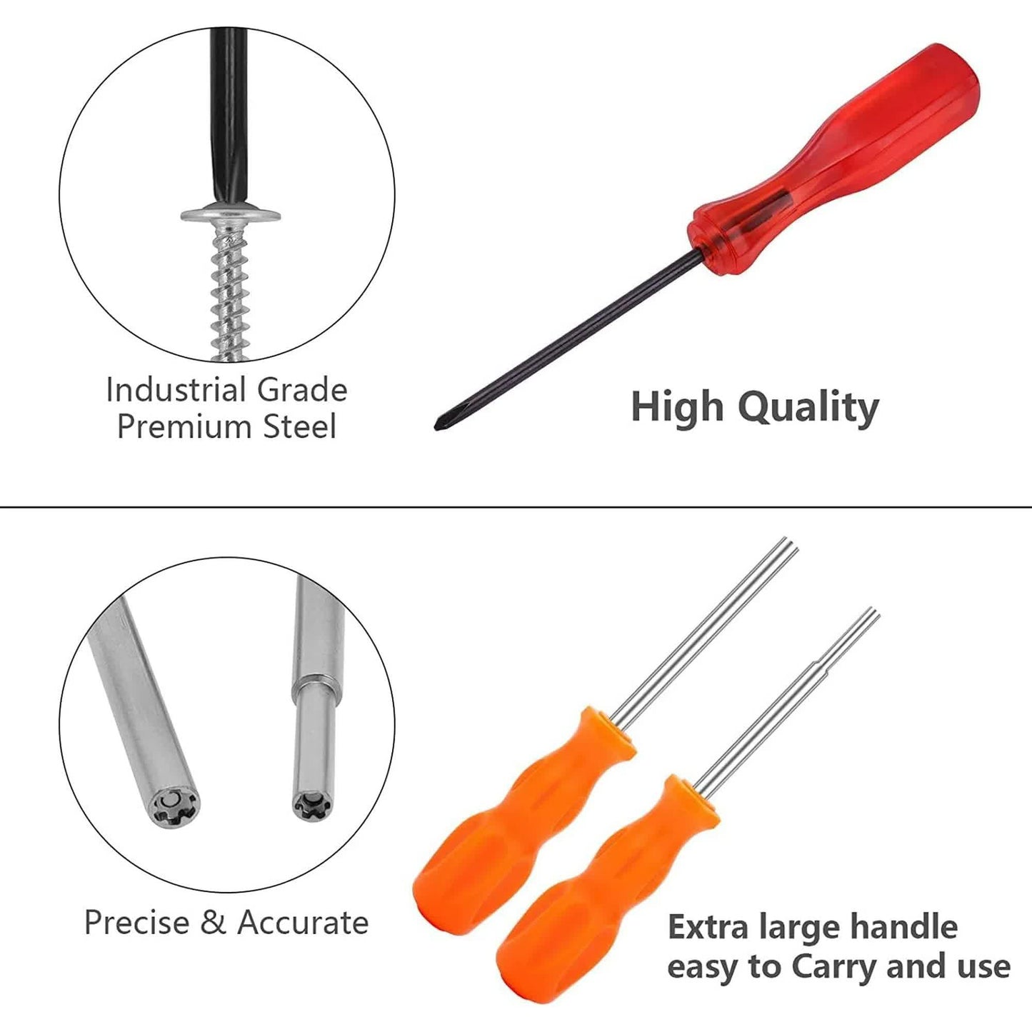 3 Pack Gamebit Security Screwdriver, 3.8mm and 4.5mm Security Screwdriver