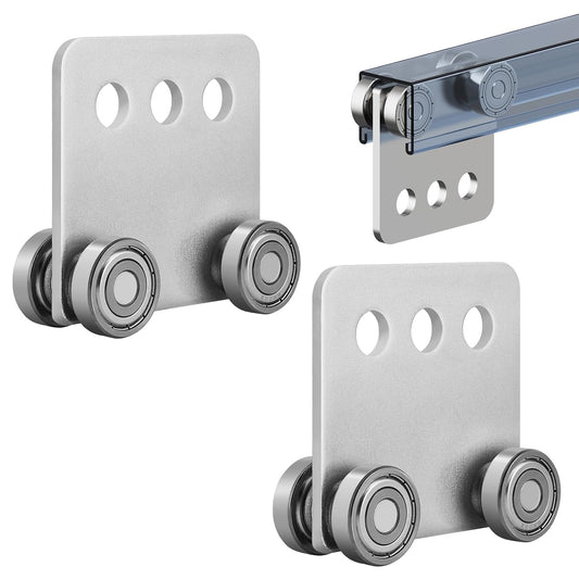 2Pcs 4 Wheel Trolley Assembly Rollers Four Bearing Trolley