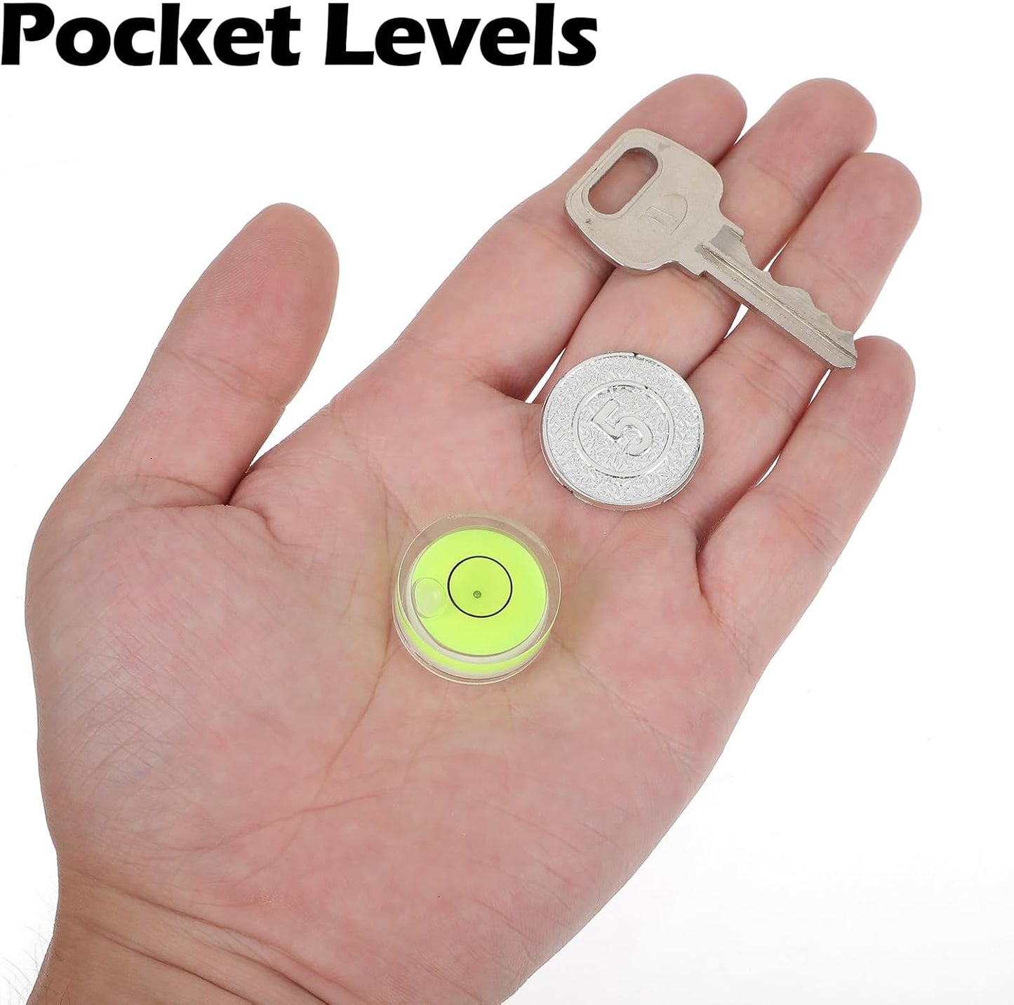 Small Circular Bubble Levels,6Pcs 0.98x0.39inch Levels Measuring