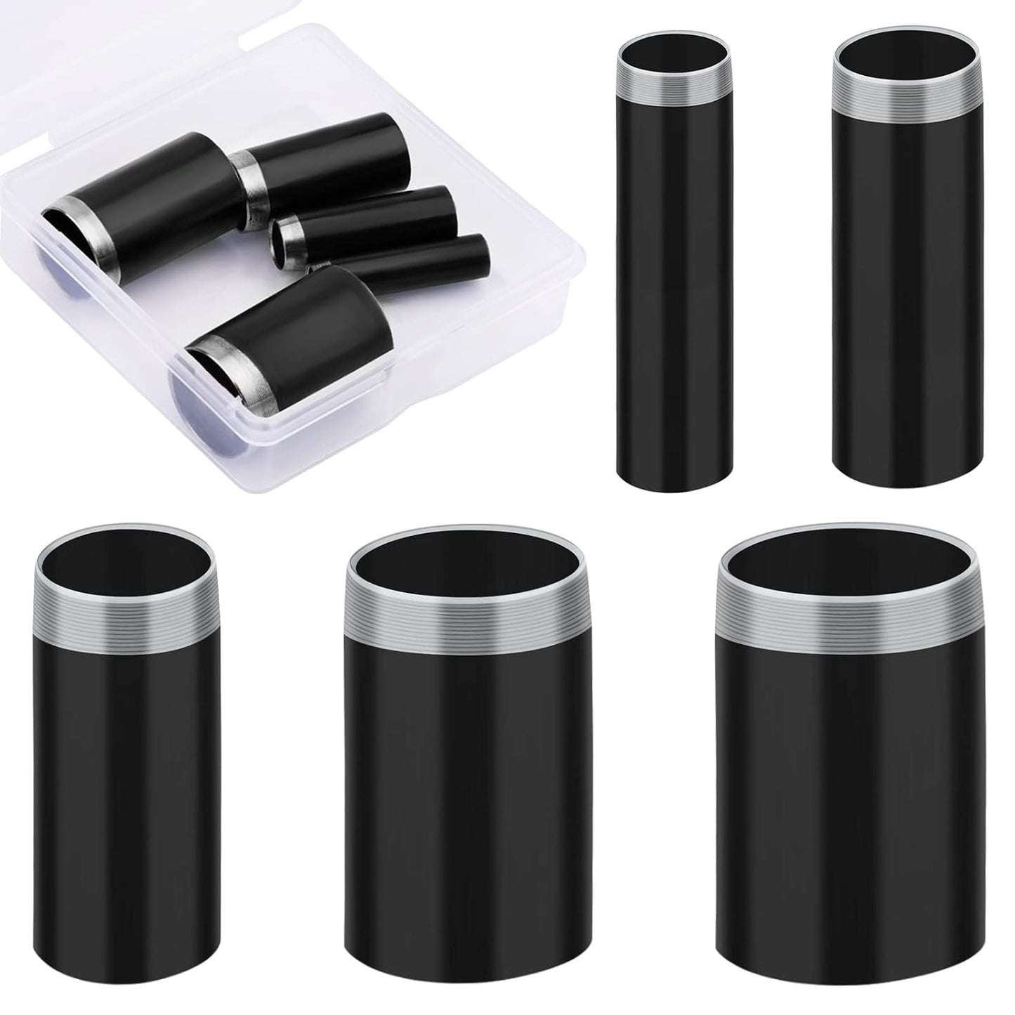 5 Sizes Round Hole Punch, Hollow Punch Cutter Tool Set with Storage Case