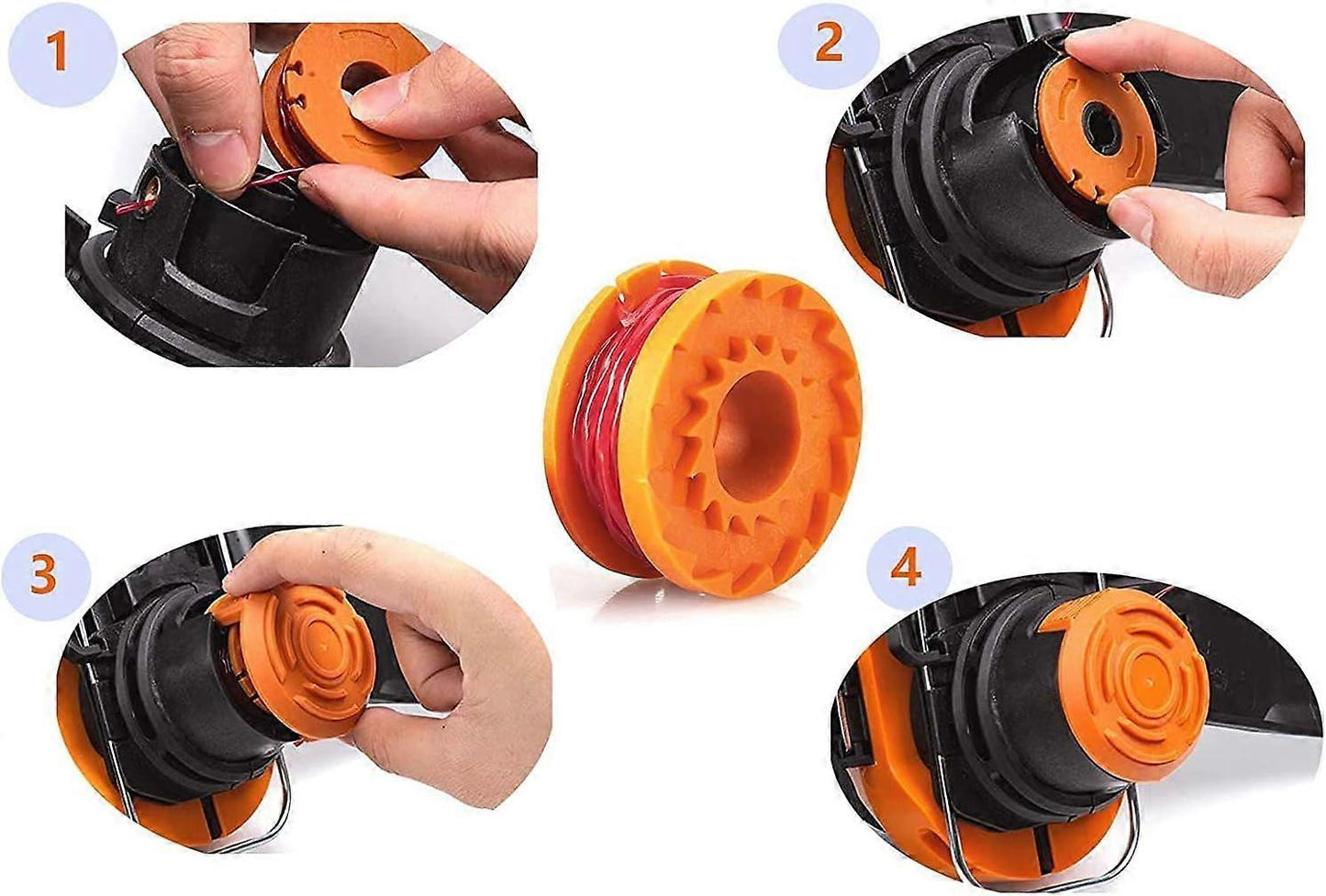 12-pack Trimmer Line for Worx 20V Trimmers, Durable Replacement Spool for Pool Cover