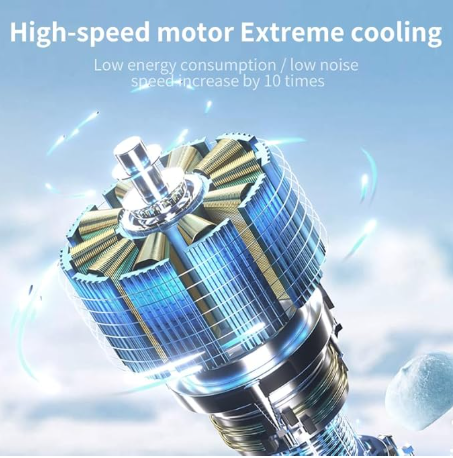 Portable Fan Handheld Mini Turbo Fan Battery White