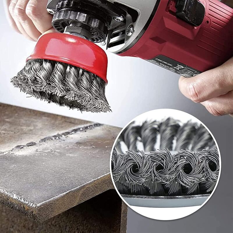 Set Conical Brushes, Grinders, Wire Brush, Twisted Cup Brush