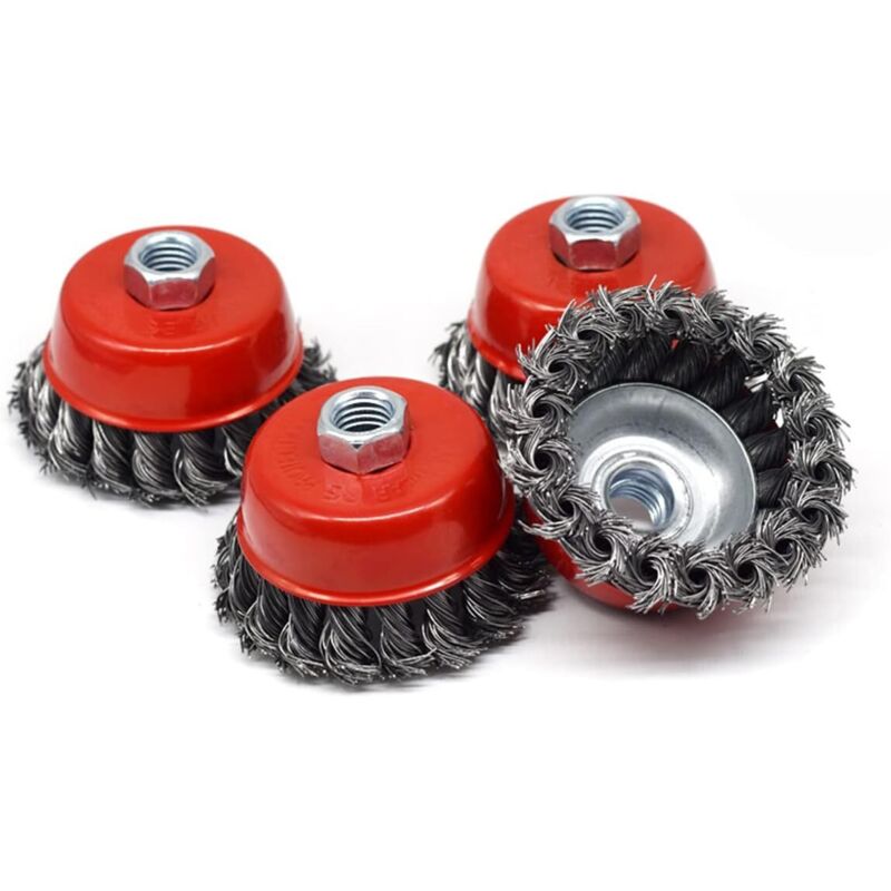 Set Conical Brushes, Grinders, Wire Brush, Twisted Cup Brush