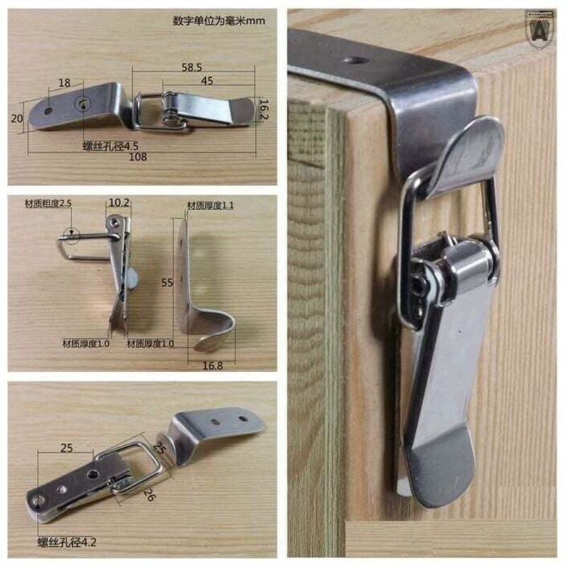 Ersandy 4 pcs Toggle Latch, Lever Latch Spring Loaded S/S