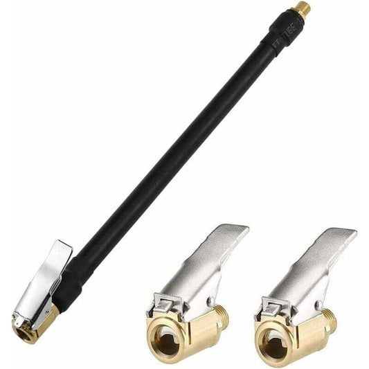 Tire Inflator Hose 20Cm Black Flexible Air Inflator Tire Air Hose
