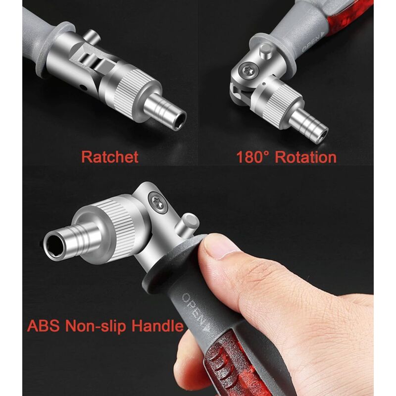 10 In 1 Ratchet Screwdriver With Magnetic Multi Bit, Small Pocket Mini