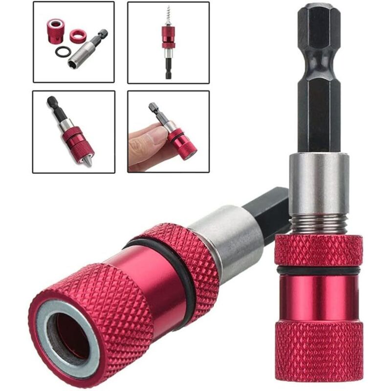 Magnetic Bit Holder with Depth Stop 1/4 Inch Screwdriver Chuck
