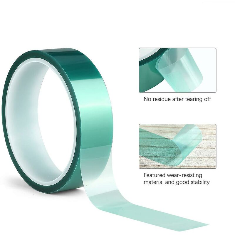 Green High Temperature Polyester Masking Tape Pet Powder Coated