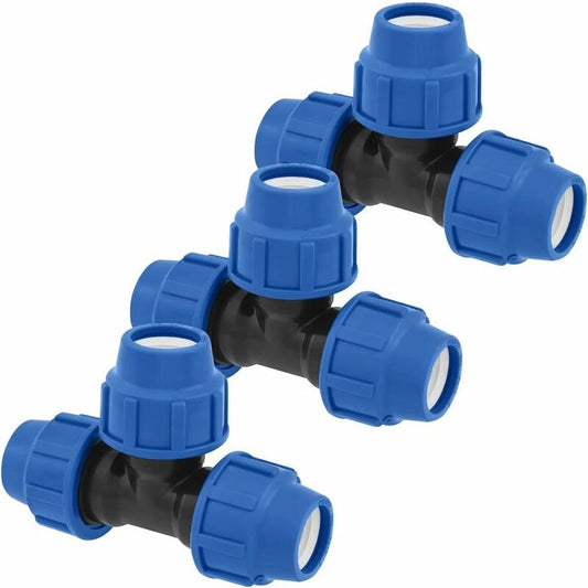Water Pipe Tee Fittings, 25Mm X 25Mm X 25Mm, Pn16 Compression