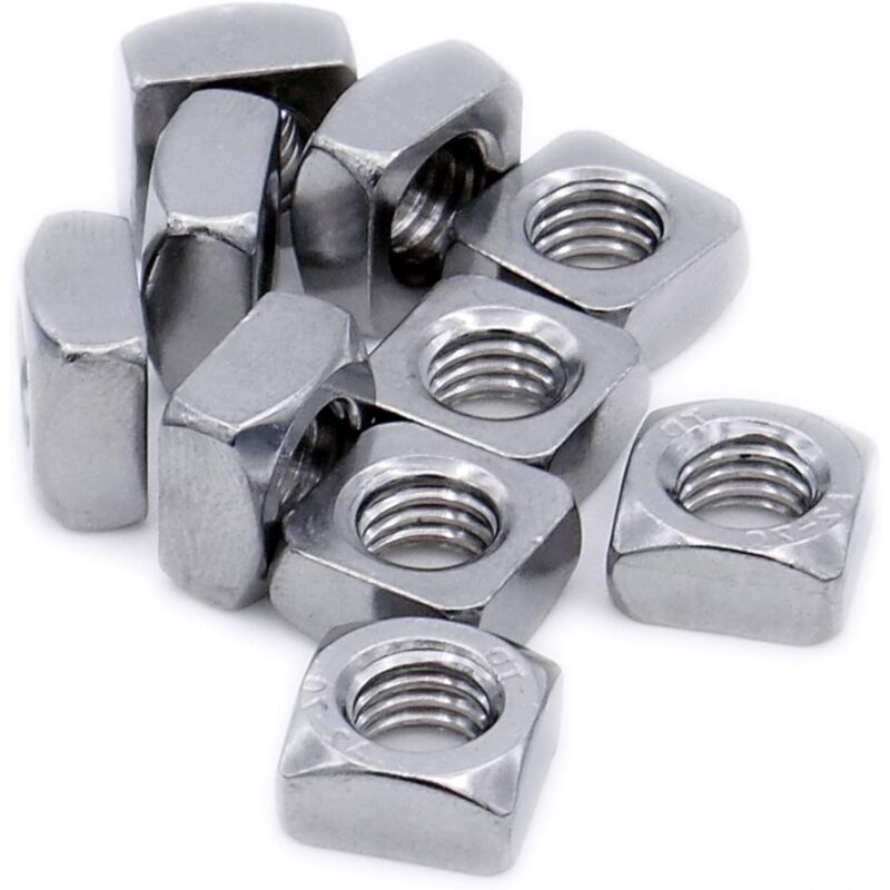 Square Nut M8 (8Mm) (Chamfered) – Stainless Steel (A2) (Pack Of 20)
