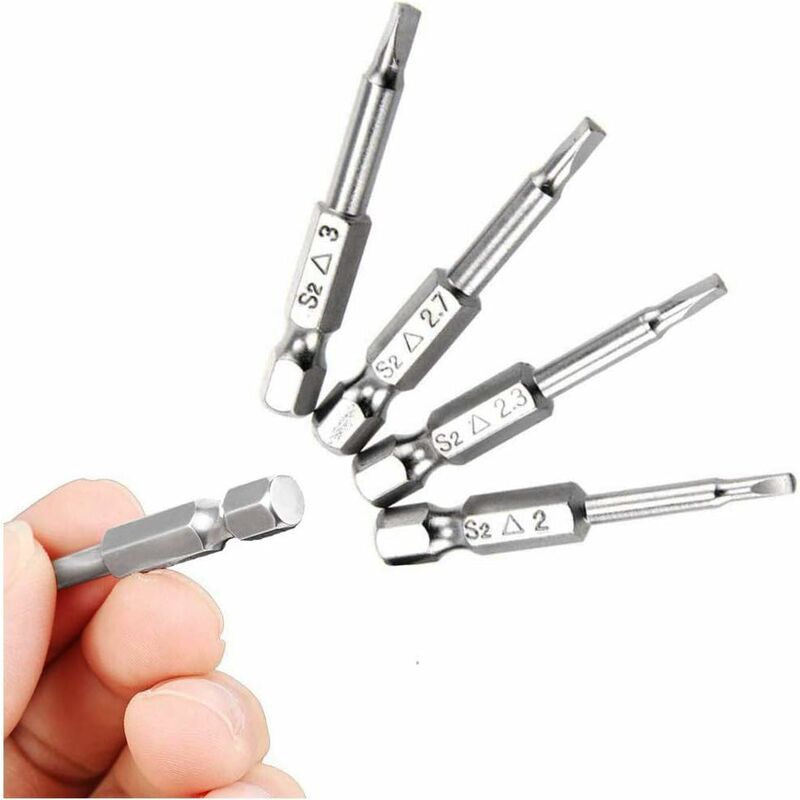 Magnetic Triangle Head Screwdriver Bits Set S2 Steel 1.8mm, 2mm,