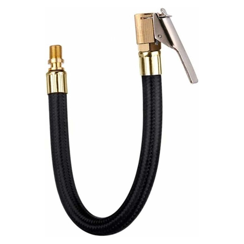 Tire Inflator Pump Hose, Motorcycle Valve Air Rubber Hose Lock-On
