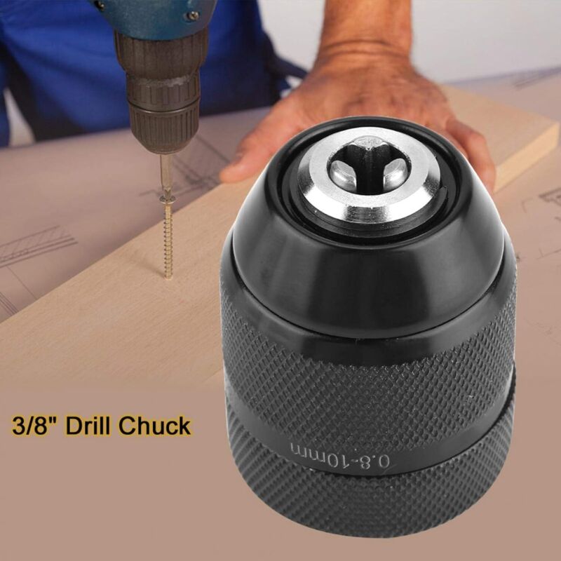 3/8 Drill Chuck, 0.8Mm-10Mm Shank Conversion Chuck, Electric Drill Chuck Adapter, Thread Keyless Drill Chuck For Hand