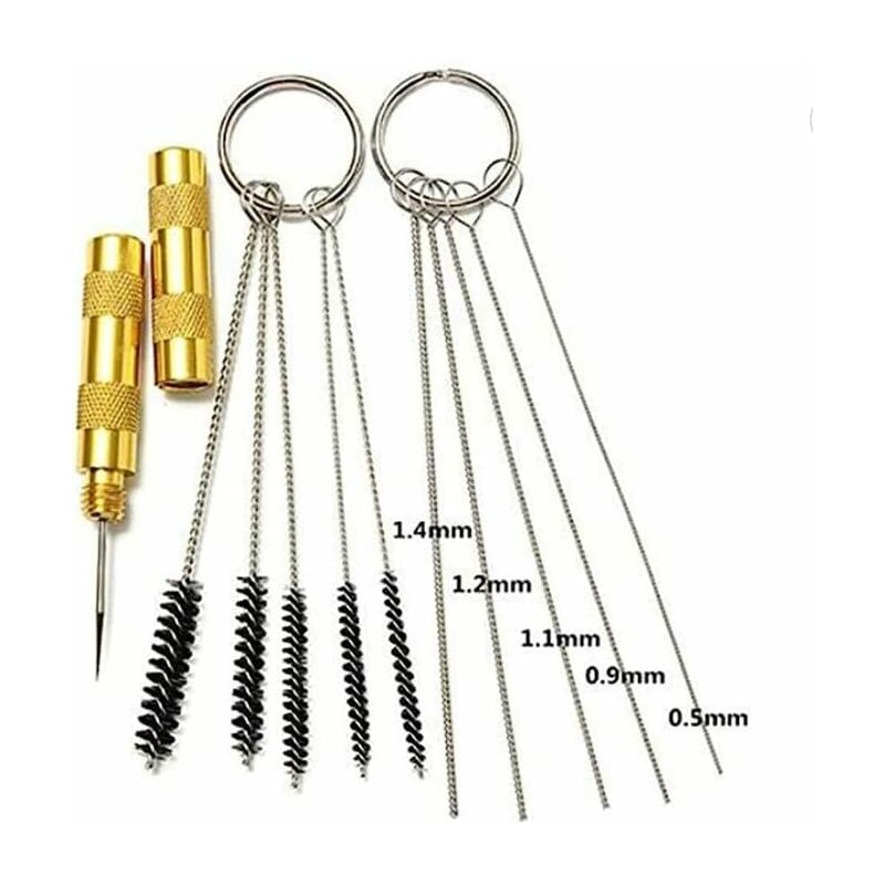 Cleaning Brush - 5 Different Brushes For Cleaning Airbrushes + 5 Different Needles For Cleaning And Cleaning Brushes.