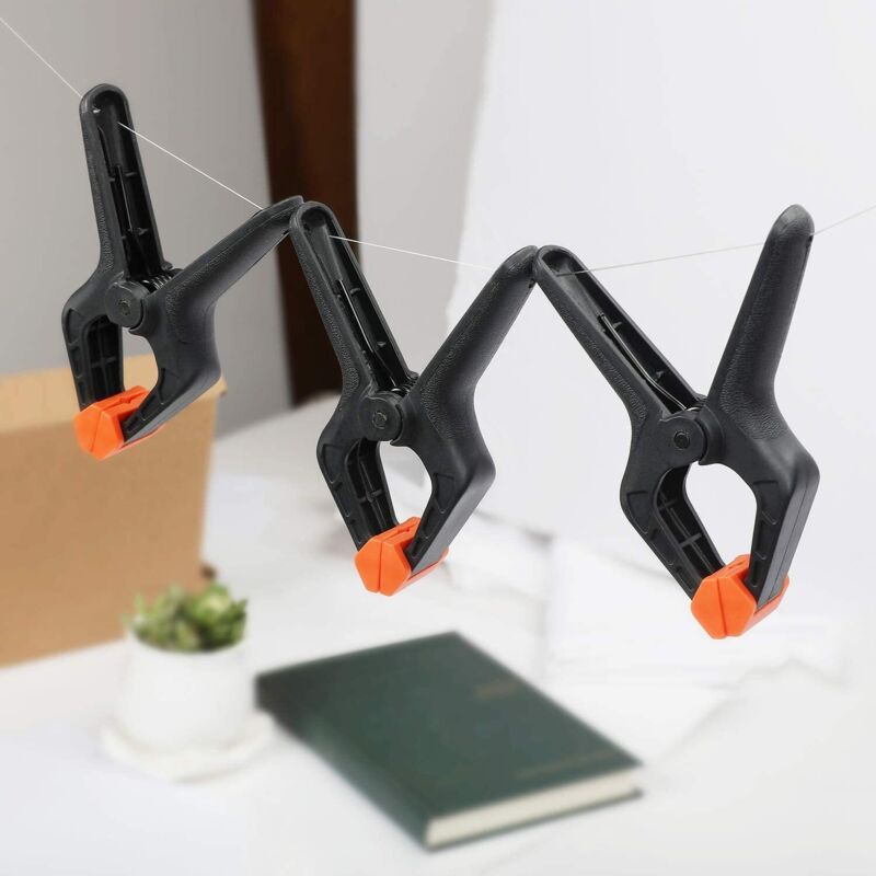 Plastic Spring Clamps, 8 Pieces, Opening Up To 25.4Mm, Clamp For Decoration, Woodworking And Photography Studio