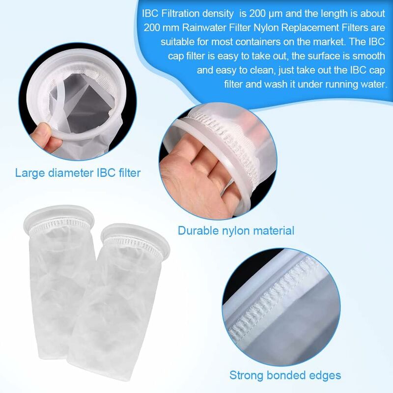 2 pcs Nylon Ibc Filter, Ibc Rainwater Tank Filter Washable Ibc Replacement Filter Nylon Lid Filter - Ibc Tank Lid