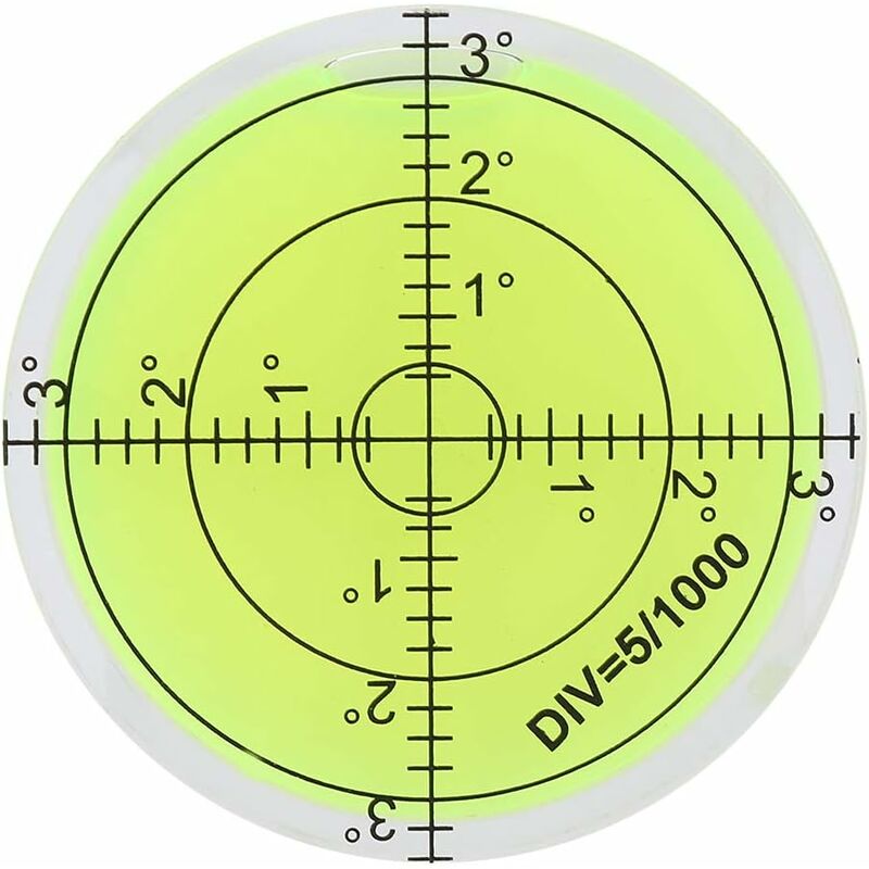 ROund Spirit Level, 60Mm Diameter Measuring Tool, ROund Bubble Level With Scale For Balancing Camera Equipment