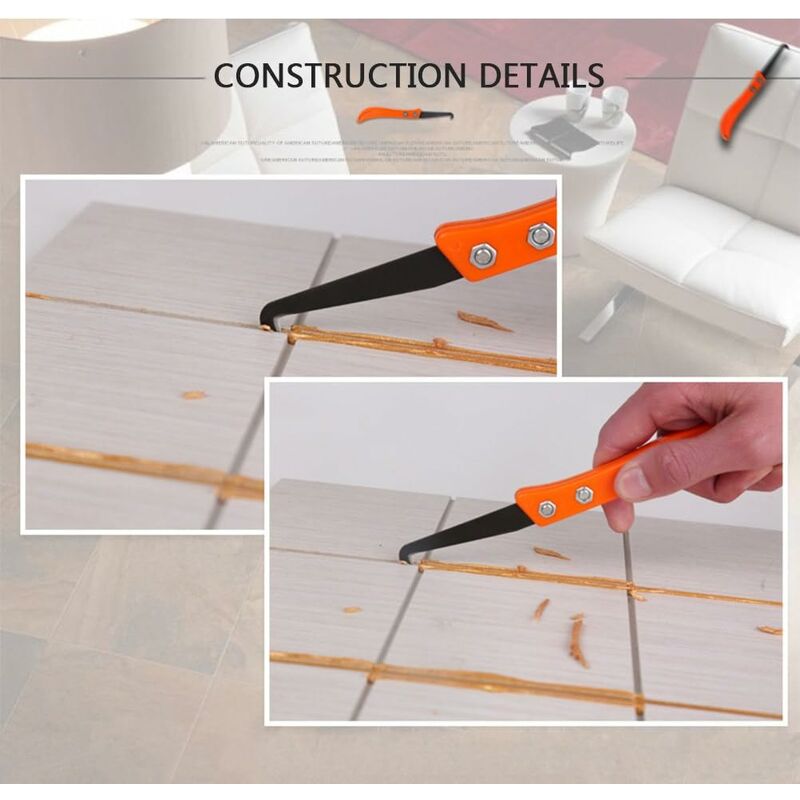 2 pcs Caulking Joint Cleaner Knife + 10 Replaceable Blades - Wall Tile Joint Renovation