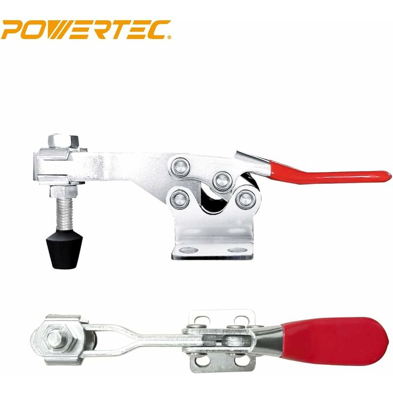 20326 225D Quick Release Horizontal Toggle Clamp - 500 Lb Holding Capacity With Rubber Pressure Tip, 4Pk