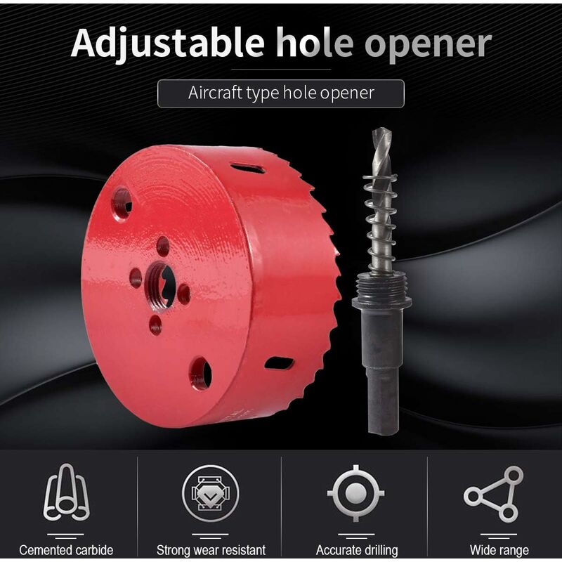 M42 Hss Bi-Metal Hole Saw 105Mm, Hole Saw For Iron, Aluminum, Wood, Drywall, Pipe, Plastic, Fiberboard