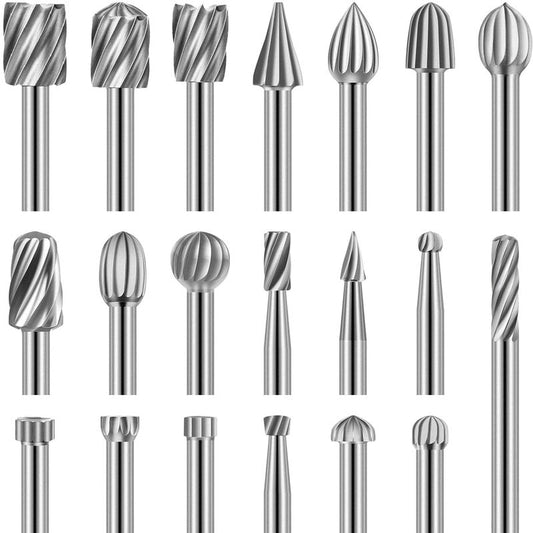 Rotary Burr Set, High Speed Steel Carving Tool With 3Mm Grinding Head