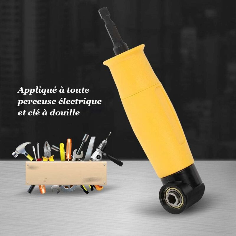 90 Degree Right Angle Drill Adapter Yellow Angle Driver 6.35Mm