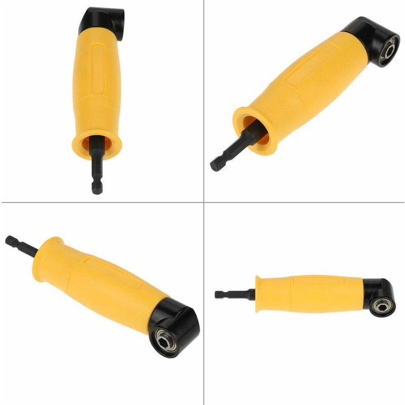 90 Degree Right Angle Drill Adapter Yellow Angle Driver 6.35Mm