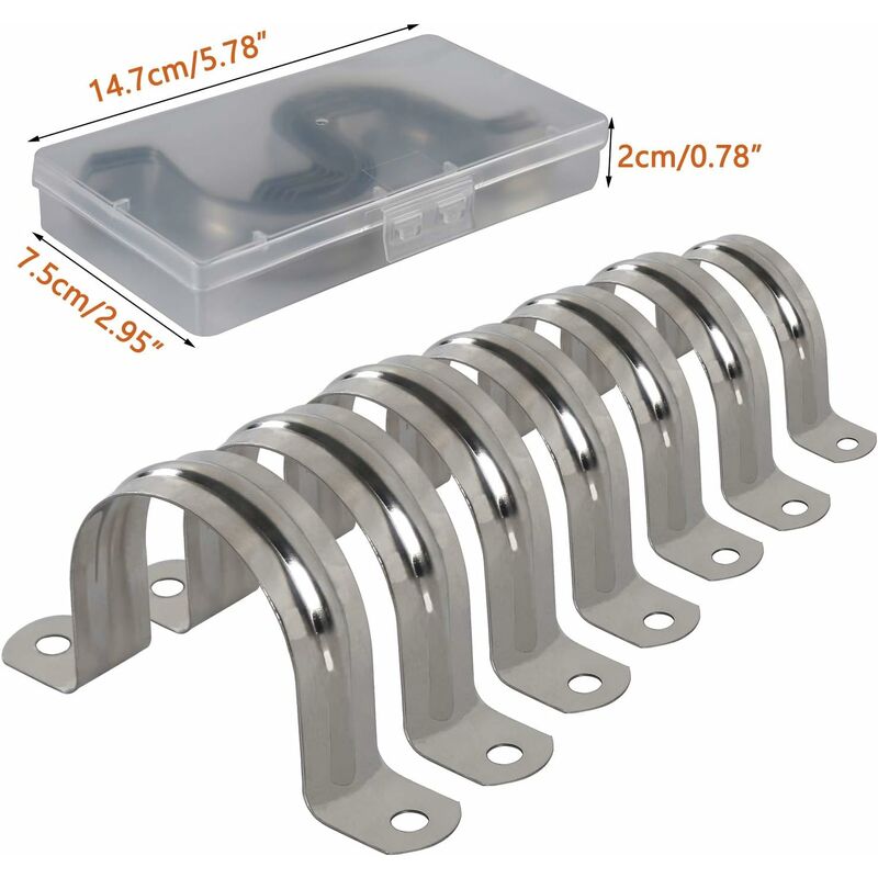 25Mm Stainless Steel 304 Hose Clamp U Type Pipe Clamp Tube Clamp