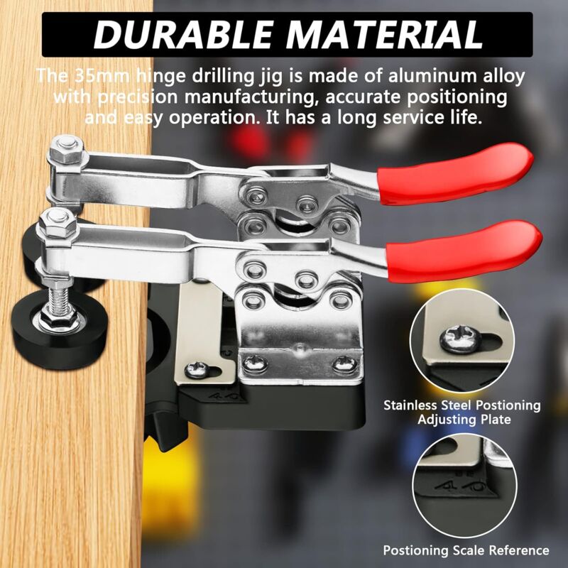 35Mm Hinge Jig, Door Cabinet Hinge Jig, Concealed Hinge Jig, Drill Guide Locator