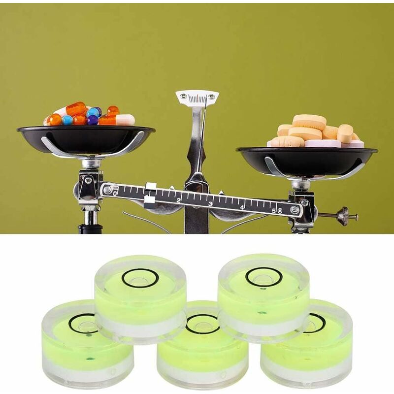 5 pcs ROund Spirit Levels, Mini Circular Bubble Level Inclinometers, Circular Spirit Level For Tripod, Phonograph,