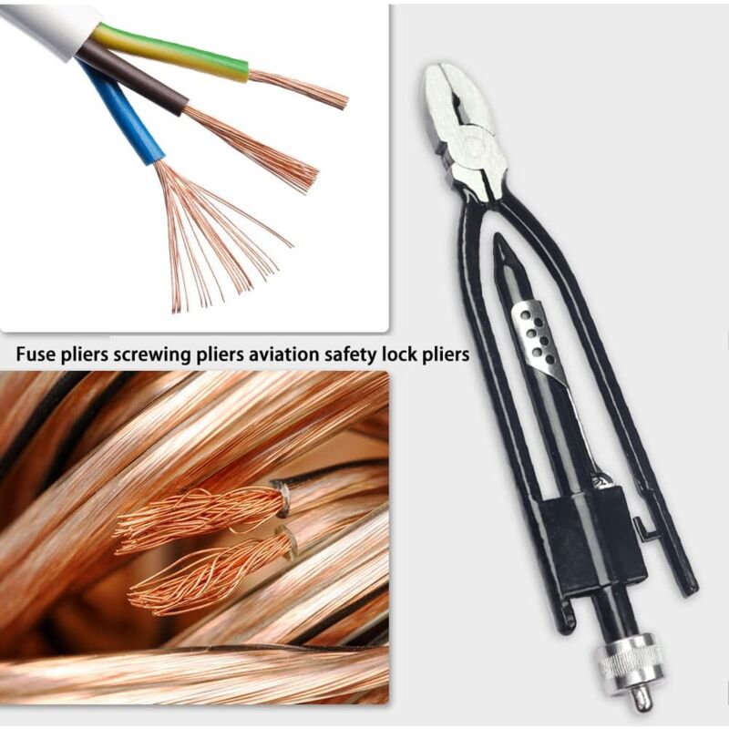 6 Inch Wire Twisting Pliers, Rivet Nut Pliers, High Carbon Steel Safety Wire Twister With Return Spring And Locking Jaws