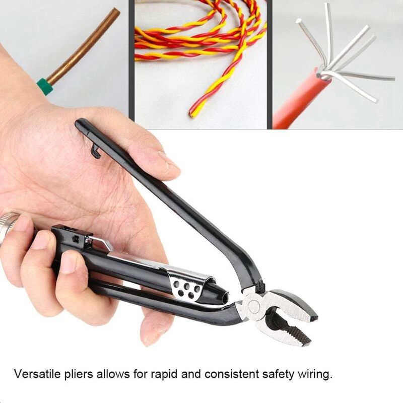 6 Inch Wire Twisting Pliers, Rivet Nut Pliers, High Carbon Steel Safety Wire Twister With Return Spring And Locking Jaws