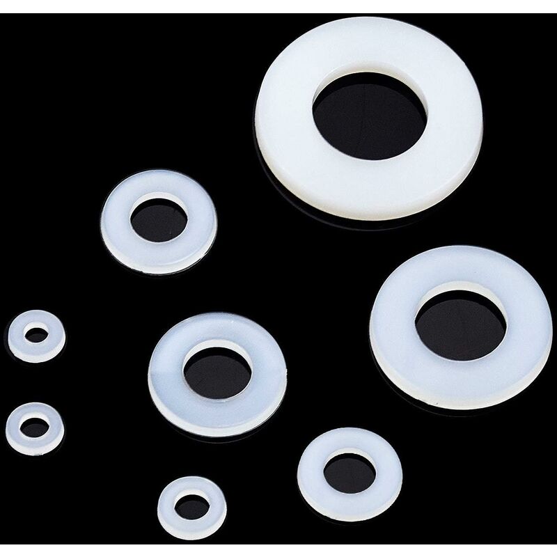 Nylon Washer Plastic Spacer M2.5 M3 M4 M5 M6 M8 M10 Flat Washer ROund 520 pcs