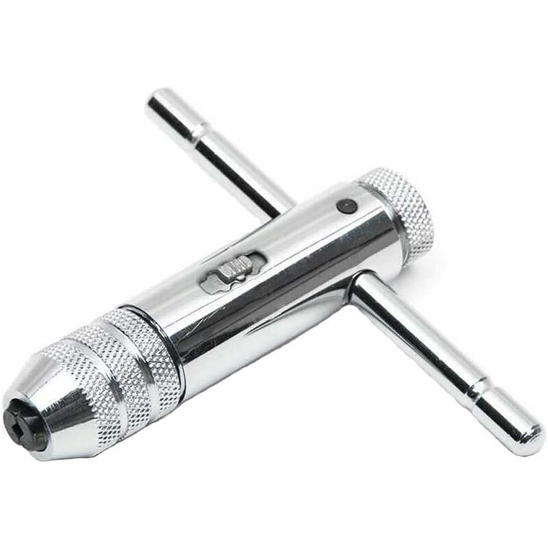 T Bar Handle Ratchet Tap Holder, Adjustable Tap Wrench With 5 pcs M3-M8 3Mm-8Mm Metric T-Shaped Plug Machine Screw
