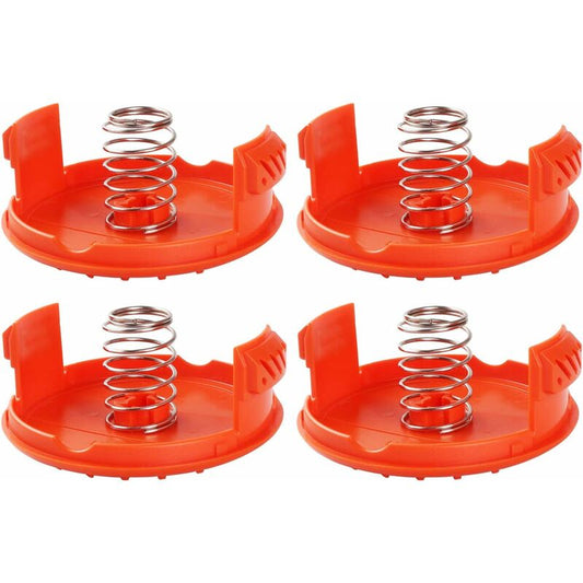 4 Pack Spool Caps + 4 Spring Replacement Parts B&D Compatible