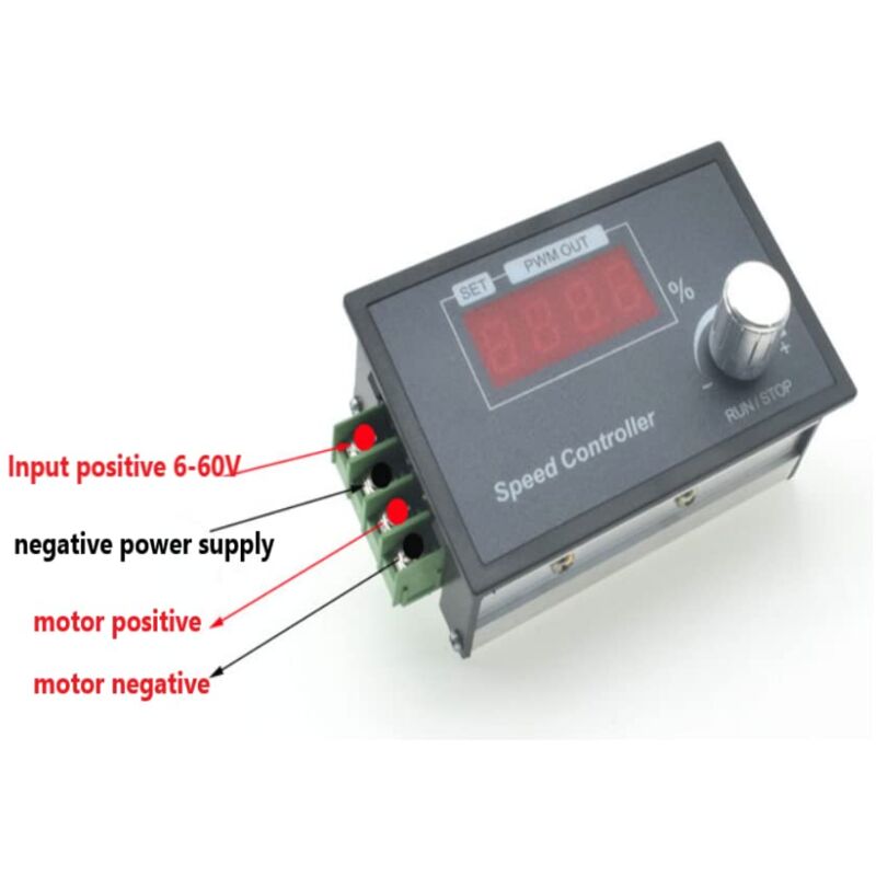 Pwm Dc Motor Speed Controller (Pwm) Dc 6-60V 12V 24V 36V 48V 30A Adjustable Speed Motor Speed Regulator With ROtary Knob