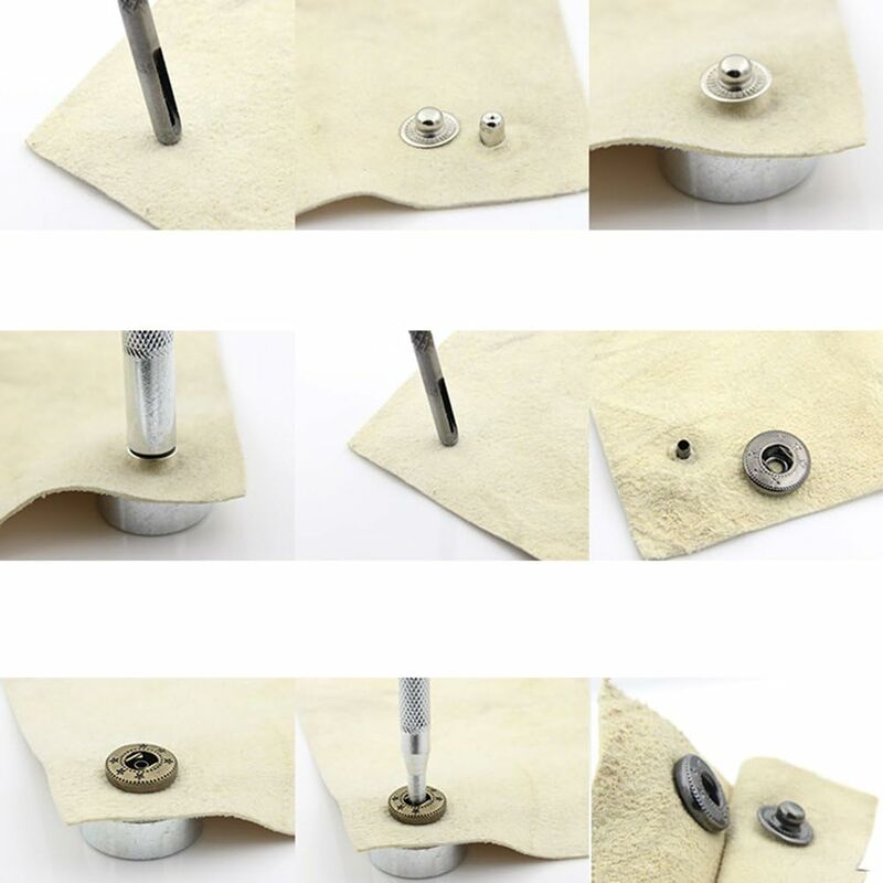 11-Piece Leathercraft Tool Set - For Setting Rivets And Snap Fasteners, Drilling Holes And Punching. For Hobbies And Diy