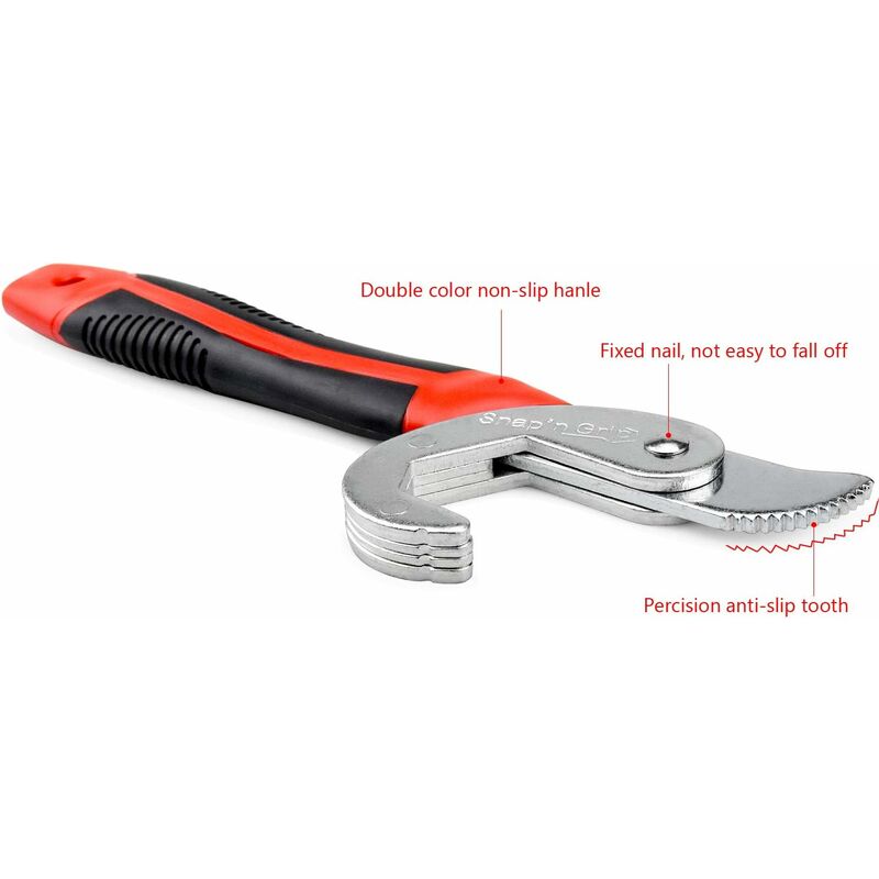 2 pcs Adjustable Wrench Set, Adjustable Wrench, Snap Grip Universal Wrench, Multifunctional Nut Wrench, Adjustable