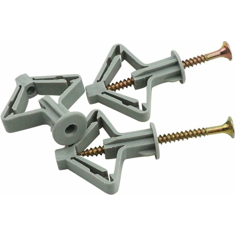 150 Pieces Plasterboard Anchors, Plasterboard Anchors With Screws, Plasterboard Wall Fixings, Hollow Wall Fixings, For