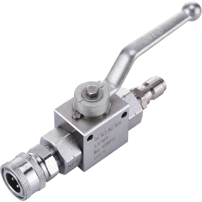Tool DAily Pressure Washer Ball Valve Kit, 3/8" Quick Connect