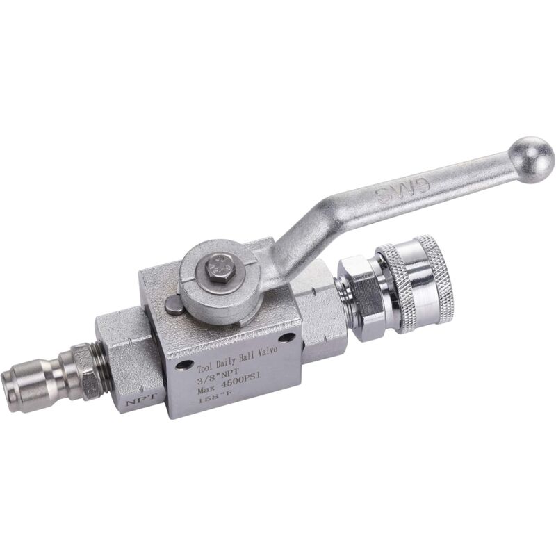 Tool DAily Pressure Washer Ball Valve Kit, 3/8" Quick Connect
