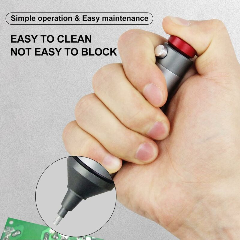 Desoldering Pump With High Temperature Resistant Silicone Nozzle, Premium Aluminum Housing, Stronger Suction Power,