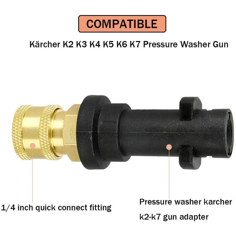 Pressure Washer Gun Adapter with 1/4'' Female Quick Connect Fitting
