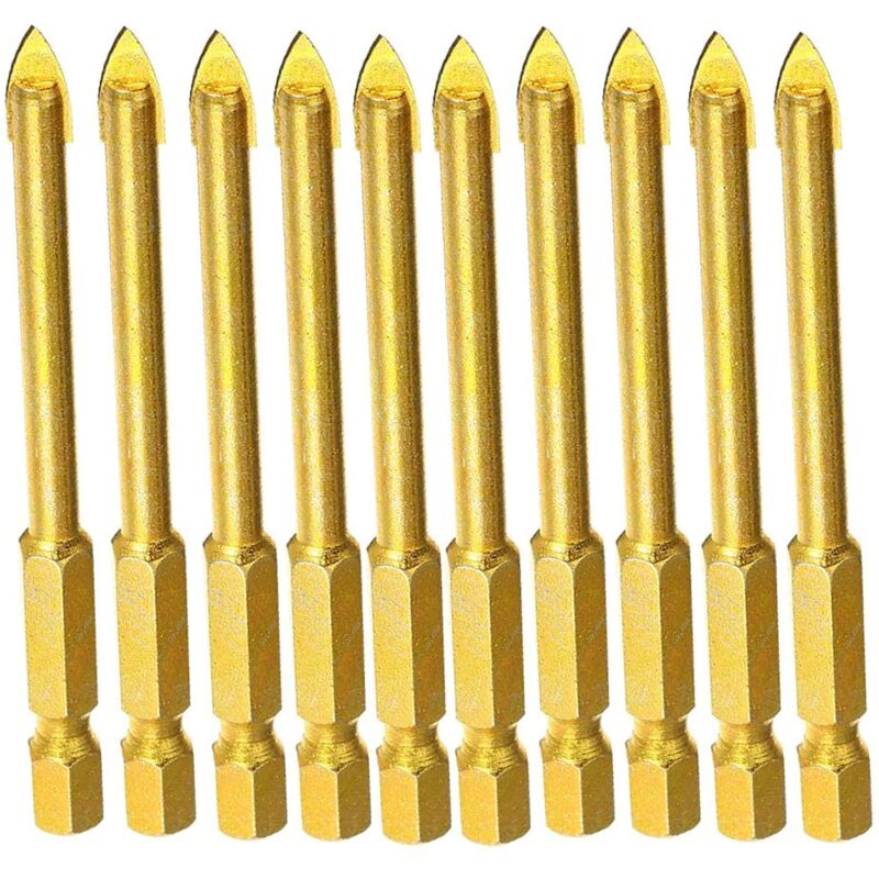 6mm Tungsten Carbide Drill Bit Set with Flat Hex Shank for Mirror