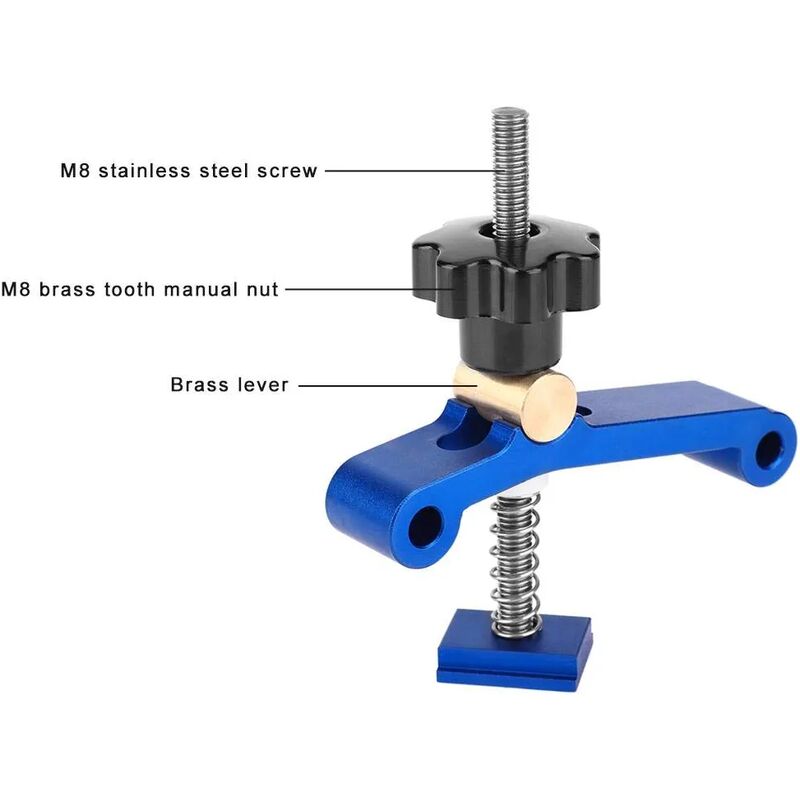 Metal T-Clamps, Multi-Purpose Aluminum Alloy T-Slot Clamp Woodworking Tool Set, Terminal Block T-Clamp Carpentry