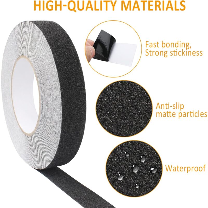 Anti Slip Tape, 15M25Mm Anti Slip Tape For Stairs Adopts Self-Adhesive Design, Pvc Anti Slip Tape For All Kinds Of